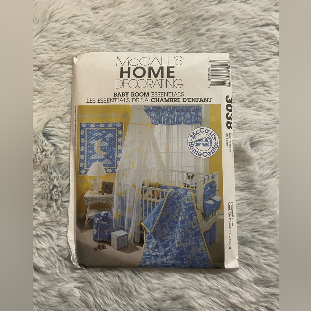 UNCUT Rare 2000’s McCalls Home Decorating Baby Essentials sewing pattern